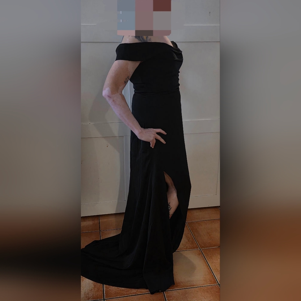 Elegant Off-Shoulder Black Dress